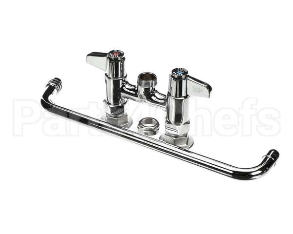 5F-4DLX14 T&S Brass Faucet, Deck Mount, 4 Centers, 14 Swing