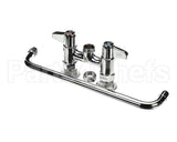 5F-4DLX14 T&S Brass Faucet, Deck Mount, 4 Centers, 14 Swing