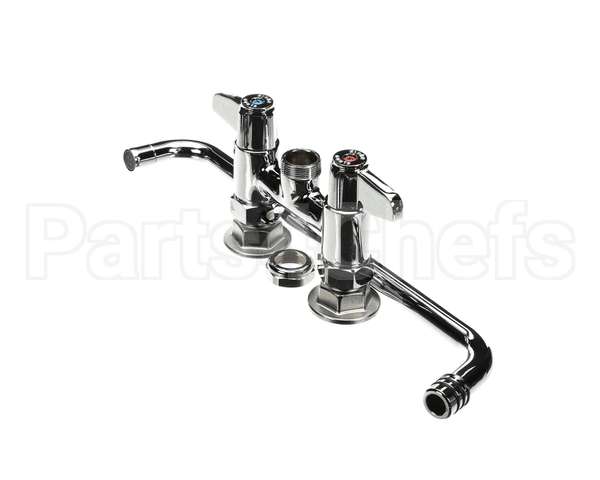 5F-4DLX14 T&S Brass Faucet, Deck Mount, 4 Centers, 14 Swing