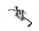 5F-4DLX14 T&S Brass Faucet, Deck Mount, 4 Centers, 14 Swing