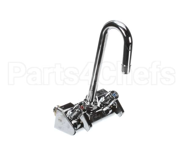 5F-4WLX03 T&S Brass Equip 4 Wall Mount Faucet W/ 3 Swivel Go