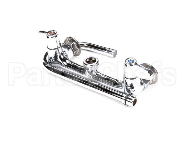 5F-8WLX05 T&S Brass Faucet Wall Mount 8 Centers 512 Swi