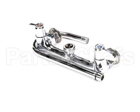 5F-8WLX05 T&S Brass Faucet Wall Mount 8 Centers 512 Swi