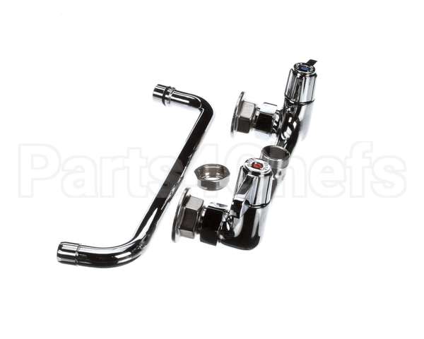 5F-8WLX12 T&S Brass Faucet, Wall Mount, 8 Centers, 12 Swing