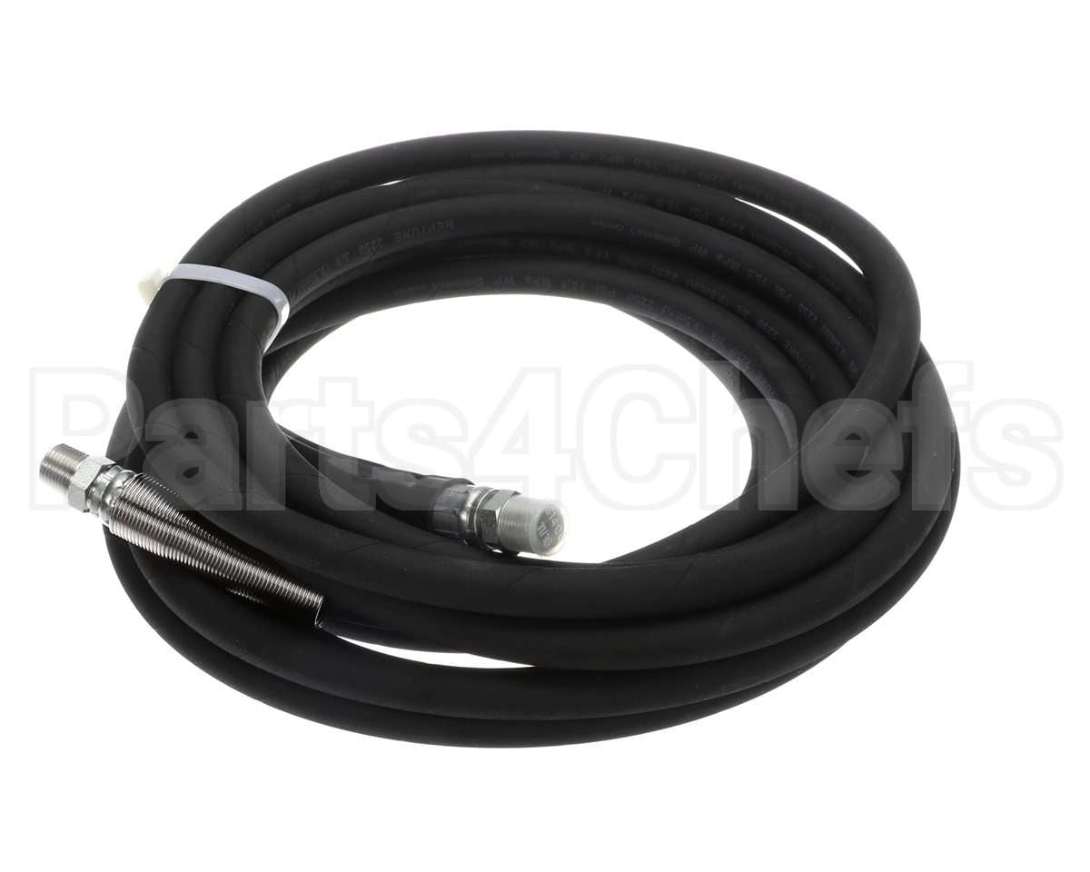 5HR-2HSE-25 T&S Brass 3/8 X 25' Equip Hose, Black, Medium Pres