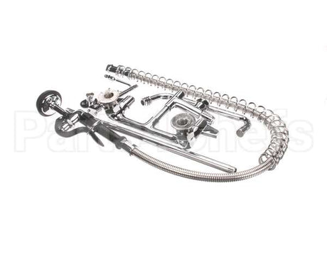 5PR-8W10 T&S Brass Pre-Rinse, Wall Mount Base, 8 Centers, 6