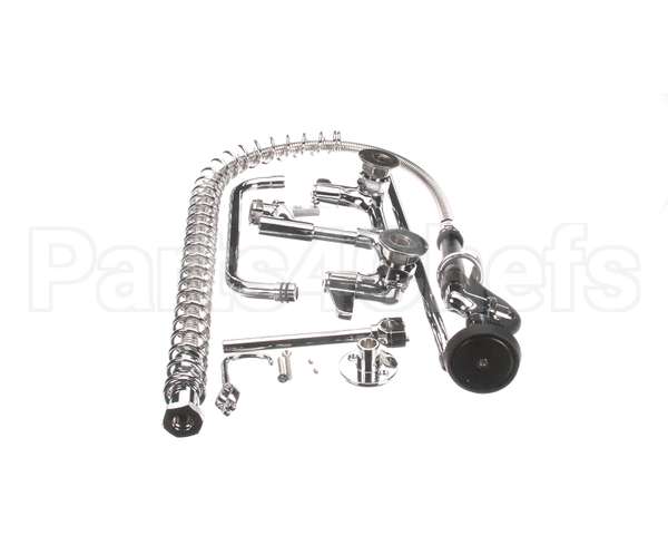 5PR-8W10 T&S Brass Pre-Rinse, Wall Mount Base, 8 Centers, 6