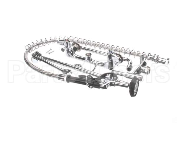 5PR-8W12 T&S Brass Pre-Rinse, Wall Mount Base, 8 Centers, 6