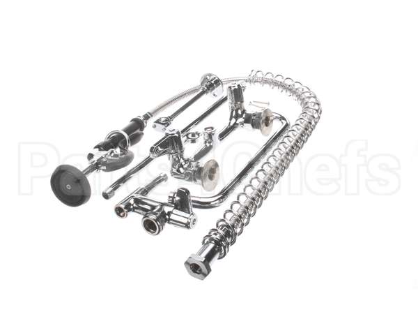 5PR-8W12 T&S Brass Pre-Rinse, Wall Mount Base, 8 Centers, 6