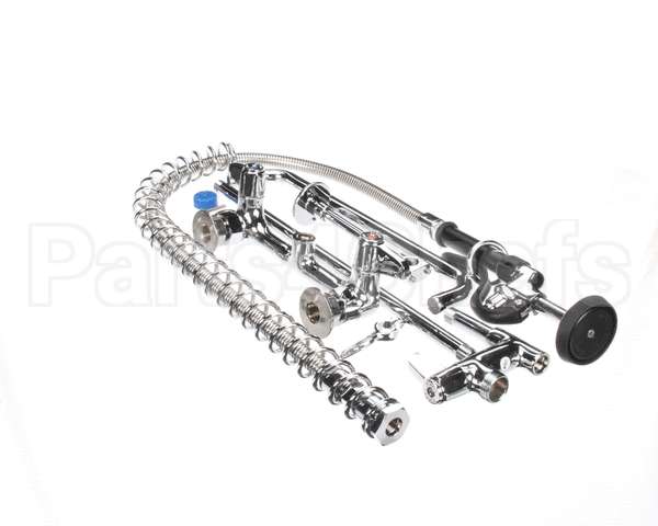 5PR-8W14 T&S Brass Pre-Rinse, Wall Mount Base, 8 Centers, 6