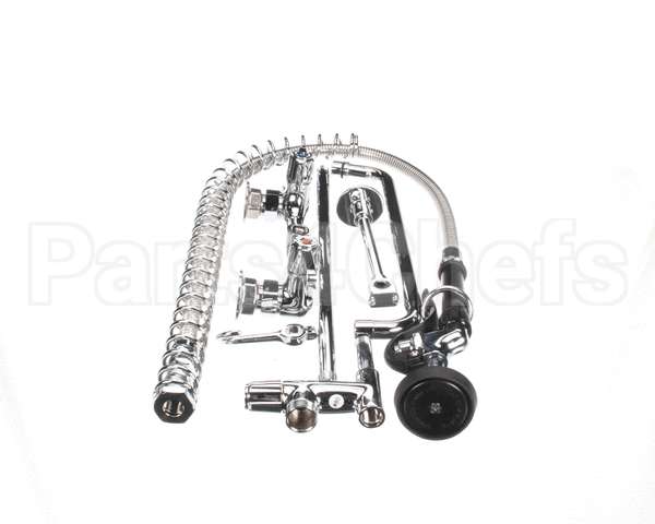 5PR-8W14 T&S Brass Pre-Rinse, Wall Mount Base, 8 Centers, 6