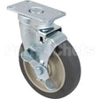60007 Compatible Cambro Caster, Plate(5"Od, W/Brak, Gray