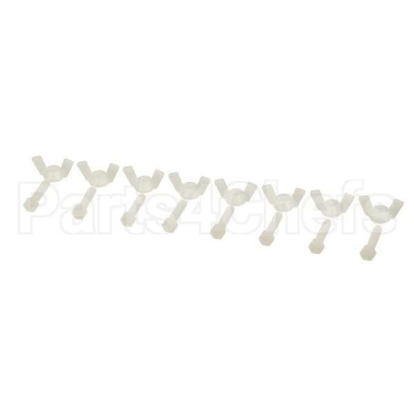 60016 Compatible Cambro Wing Nuts And Bolts (8 Pack)
