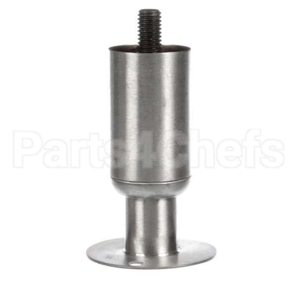 60140401-C Compatible Pitco Leg W/ Flanged Foot, S/S, 4" Adj, Single