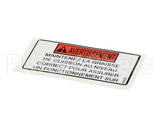 60226 Henny Penny Label-Oil Level Warning, Fre