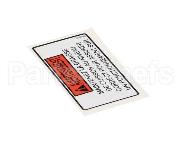 60226 Henny Penny Label-Oil Level Warning, Fre