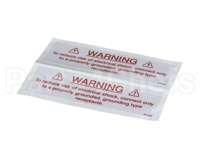 61039 Henny Penny Label-Electrical Warning