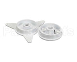 6110023 Heat Seal White Core Adapter Set, 3", Plastic