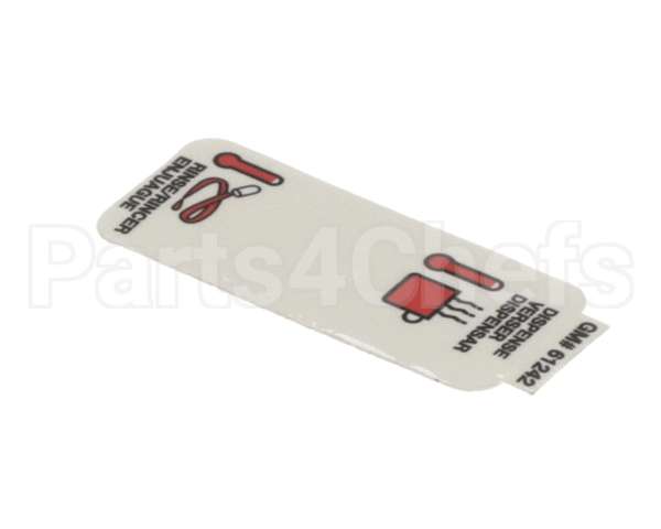 61242 Grindmaster Cecilware Label, Flush On/Off