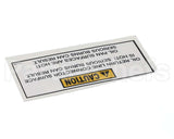 61534 Henny Penny Label-Caution Oil Return Line