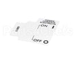 61889 Grindmaster Cecilware Label, Power On/Off Pic
