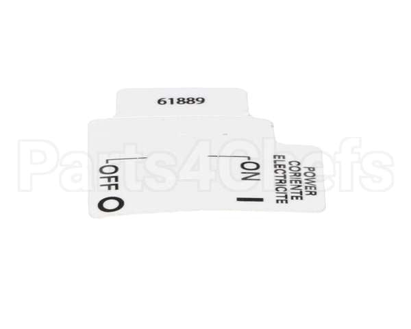 61889 Grindmaster Cecilware Label, Power On/Off Pic