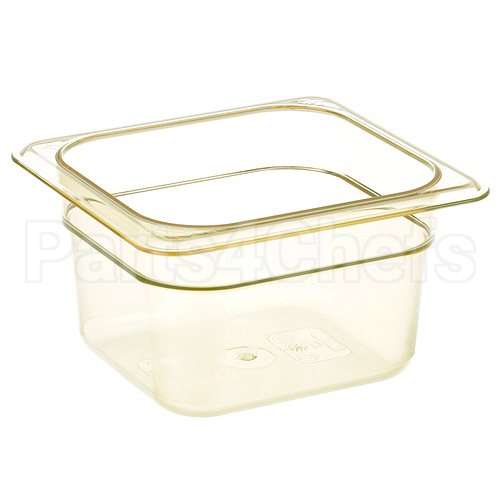 64HP772 Compatible Cambro 1/6 High Heat Food Pan Amber