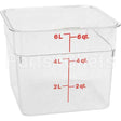 6SFSCW135 Compatible Cambro Container Sq Clear 6Qt