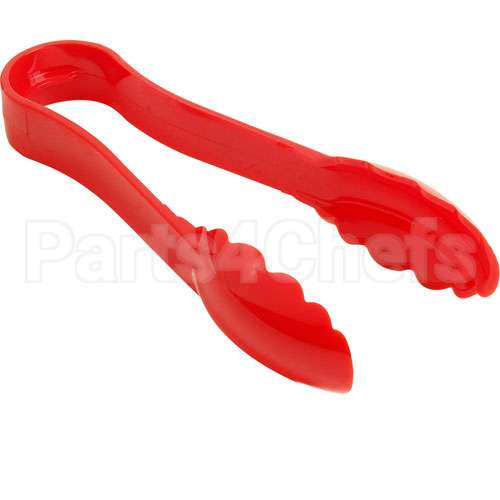 6TGS404 Compatible Cambro Tongs, 6"L, Scallop, Redplst