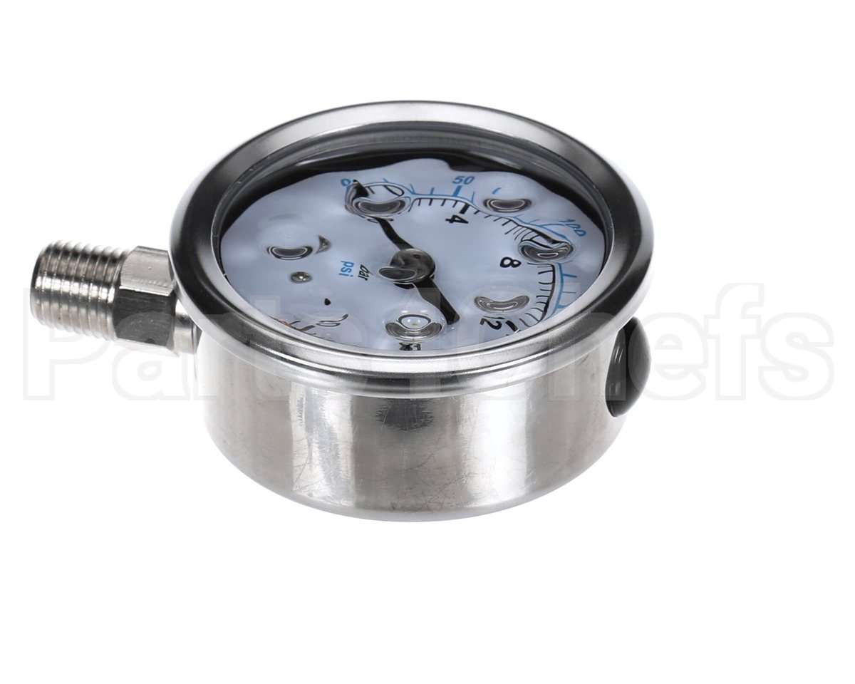 7002617 Antunes Gauge, 300 Psi, 2.5"Gf, Btmmnt, Ss