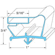 703-963D-01 Compatible Beverage Air Door Gasket - 14-5/8" X 19-5/8"