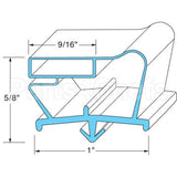 703-963D-04 Compatible Beverage Air Door Gasket 23-1/8" X 62-3/4"