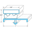 703-963D11 Compatible Beverage Air Door Gasket 17" X 19 5/8"