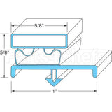 703-963D11 Compatible Beverage Air Door Gasket 17" X 19 5/8"