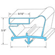 712-012D02 Compatible Beverage Air Door Gasket 23-1/8" X 62-3/4"