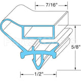 712-013C-01 Compatible Beverage Air Door Gasket - 21-3/4" X 49-1/2"