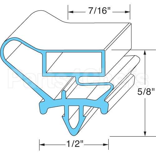 712-013C-03 Compatible Beverage Air Door Gasket - 27-3/4" X 53-3/4"