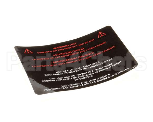 74063 Henny Penny Label-Hot Surf/150W Bulb Scr