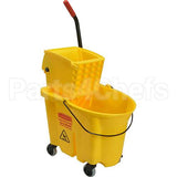 7580-88(YELLOW) Compatible Rubbermaid 35Qt Wavebrake Mop Combo Yellow Bucket & Wringer