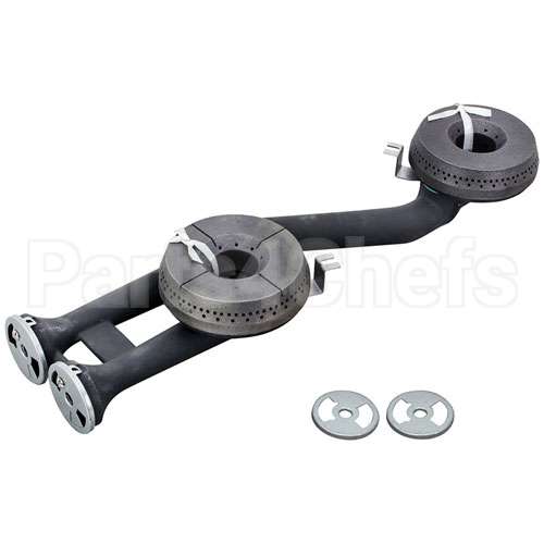 762968-A Compatible Vulcan Double Burner Assembly