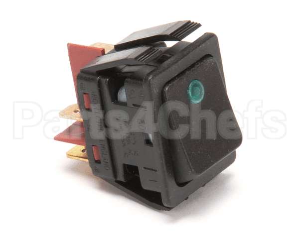 781870 Newco Switch,Black Rocker W/Grn