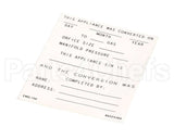 8022530 Frymaster Label,Conversion Date, English