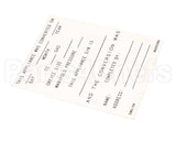 8022530 Frymaster Label,Conversion Date, English