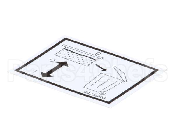 8022660 Frymaster Label, Lov Rti Waste Handle
