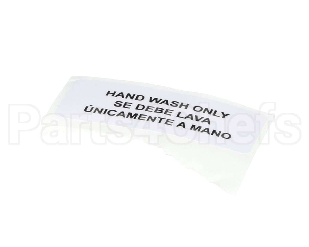 80314 Server Hand Wash Only Label