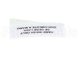 80314 Server Hand Wash Only Label