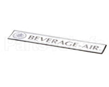 806-313B-01 Beverage Air Nameplate - Beverage-Air Large