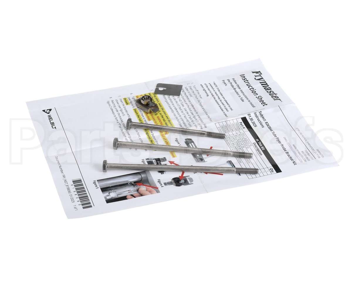 8263844 Frymaster Tube Fryer Probe Bracket Kit