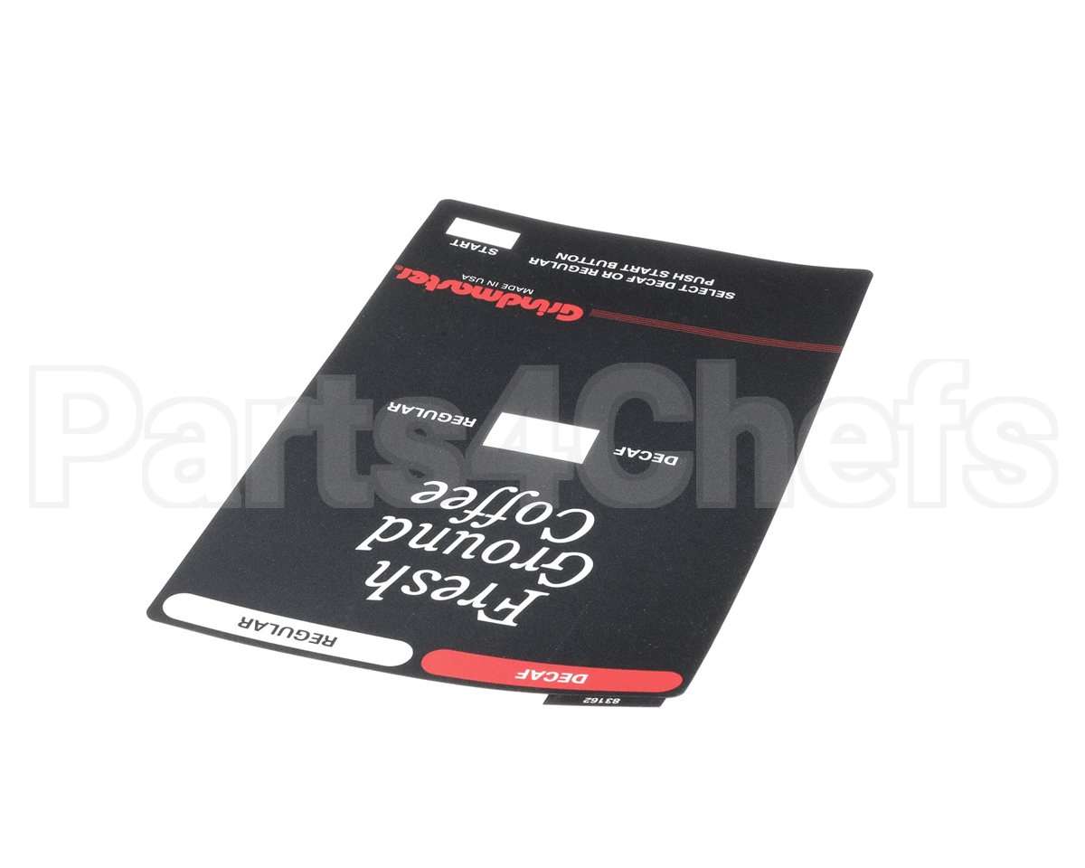 83162 Grindmaster Cecilware Decal, 250 Frnt
