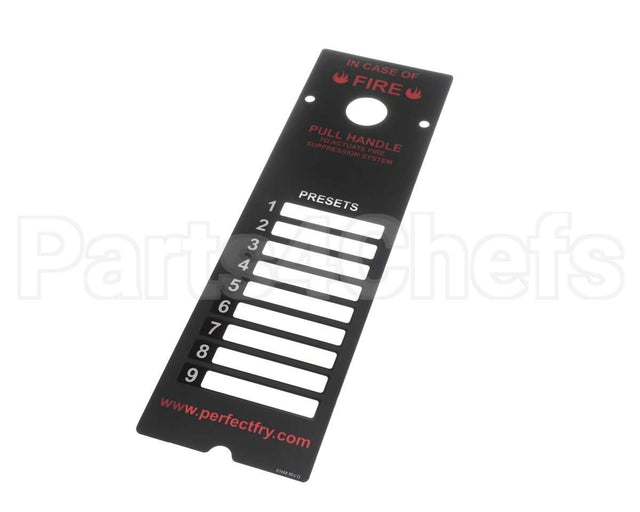 83488 Perfect Fry Label, Preset Pfc